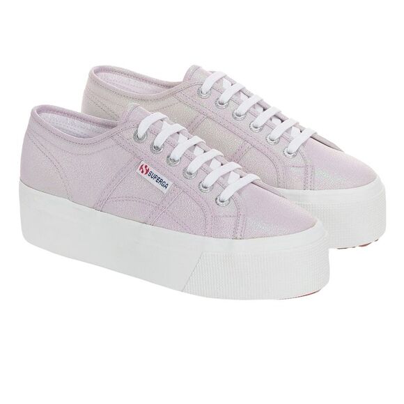 Superga Womens/Ladies 2790 Lamew Lace Up Trainers / Pastel Lilac/Iridescent